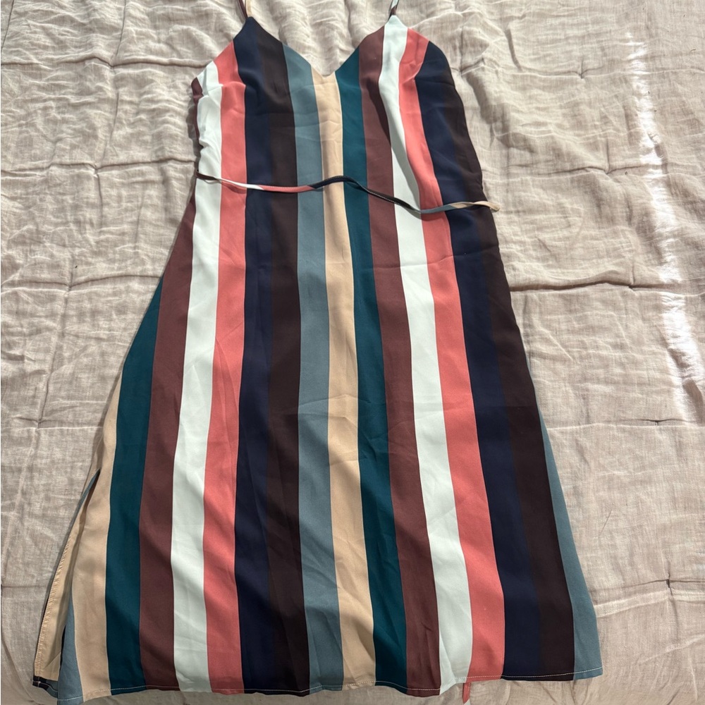 Lulu's Multicolor Striped Midi Dress